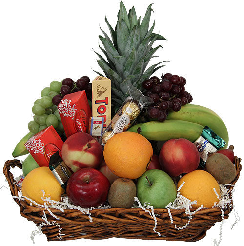 Fresh Fruit & Chocolates Gift Basket